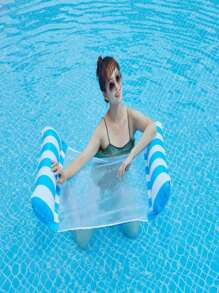 2pcs Inflatable Water Hammock Sofa Bed, Foldable Backrest Floating Lounger, Pool Party Float Chair Pool Float, Beach Essentials, Beach Accessories, Pool Inflatable, Pool Float - Multicolor - View 2