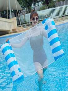 2pcs Inflatable Water Hammock Sofa Bed, Foldable Backrest Floating Lounger, Pool Party Float Chair Pool Float, Beach Essentials, Beach Accessories, Pool Inflatable, Pool Float - Multicolor - View 3