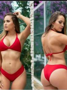 Women Bikini Sets - Màu Đỏ Sâu - Xem 3