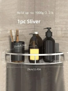 1 szt. Półka narożna, stojak do przechowywania w łazience i kuchni, stojak do przechowywania w łazience z darmowym dziurkowaniem, trójkątny wieszak na toaletę montowany na ścianie w kuchni.