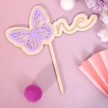Bánh Topper đầu tiên của Bướm Tím - Trang trí tiệc sinh nhật đầu tiên của Bướm Tím, Trang trí bánh sinh nhật một con bướm tím, Bánh Topper ngọt ngào của con bướm, Bánh đập vỡ hình ảnh đầu tiên của con bướm - Màu tím - Xem 9