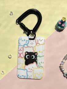 1 szt. Uroczy wzór kota ABS Przenośny pokrowiec na kartę fotograficzną Organizer na karty dla mężczyzn i na co dzień i do szkoły Etui na karty Etui na karty Etui na karty Portfel Wizytownik Etui na karty kredytowe Etui na karty identyfikacyjne Etui na karty damskie Portfel na karty dla kobiet