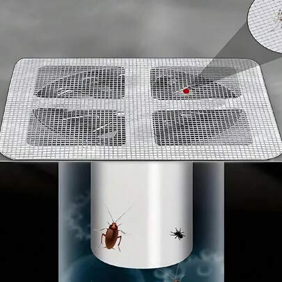 4 piezas (talla única)/ 1 pieza Tapa de colador de drenaje para atrapar el cabello, recolector de cabello para colador de ducha desechable, recolector de cabello desechable para ducha, Filtro para colador de fregadero de piso, tapón de cabello para bañera y baño, accesorios de baño