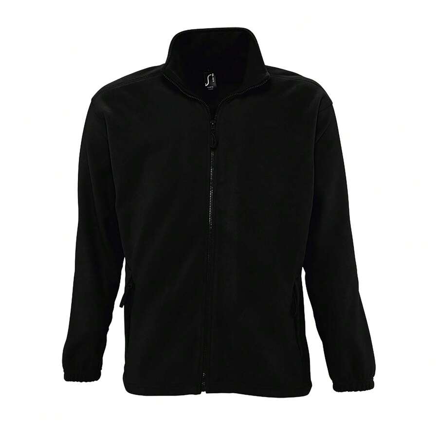 SOLS Mens North Full Zip Outdoor Fleece Jacket (N/A) - Black - View 1