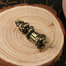 黃銅貂鼠車鑰匙扣項鍊，黃銅西蒙個性化創意禮物項鍊，男女適用 - 彩色 - 查看 4