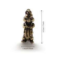 黃銅貂鼠車鑰匙扣項鍊，黃銅西蒙個性化創意禮物項鍊，男女適用 - 彩色 - 查看 7