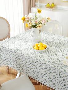 1 Khăn trải bàn hình chữ nhật in hoa màu xanh Ditsy, dùng cho bàn cà phê/tủ giày/tủ đầu giường, vỏ chống bụi cho trang trí nhà kiểu nông thôn, thích hợp cho các bữa tiệc/bữa tối/tiệc sinh nhật/cắm trại/dã ngoại/vườn/nhà hàng phương Tây/khách sạn/trang trí bàn trang điểm - Nhiều màu - Xem 9