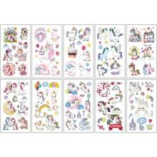 10pcs Random Cartoon Style Temporary Tattoos For Kids, Suitable For Both Boys And Girls, Ideal For Parties And Festivals, Unique Gift - Multicolor - View 7
