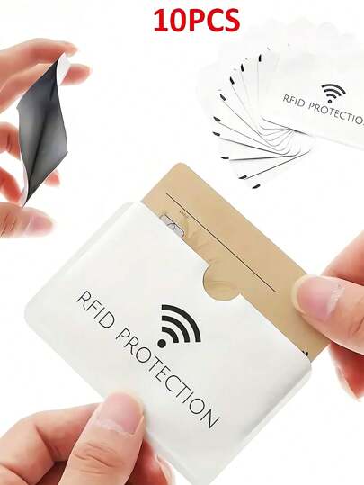 1个/5个/10个/20个/1套 超薄RFID屏蔽钱包，银行卡夹，智能防盗信用卡套，保护卡套，卡片贴纸，卡包，信用卡夹，轻便易携，信用卡和身份证夹，适用于商务、节日、周年纪念、生日礼物、礼品配件、礼物、教师节礼物、旅行配件、户外旅行装备