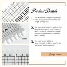 Macrames Board Grided Mat 8x11'' Braiding Jewelry Making Hand Kniting Work Project DIY Bracelet Knotting String Crochet