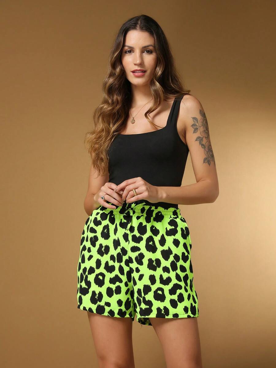 Women Shorts - Màu xanh chanh - Xem 1