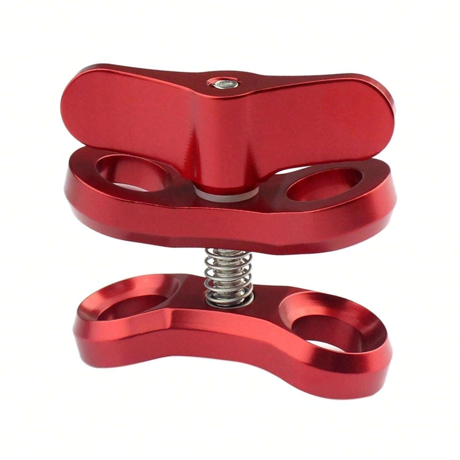Bras à Clip Papillon Double Support Pour Photographie Sous-Marine - Rotation 360°, Compatible Boule 2.5cm - Alliage Aluminium - 3