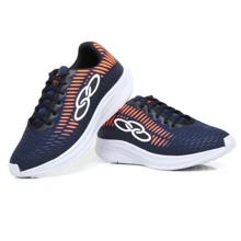 Tênis Masculino Olimpikus Esportivo Academia Caminhada Macio - Marinho Laranja - Visão 4