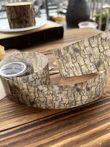 40mm X 2m Wood Grain Theme Washi Tape, Forest Tracks Series, Tree Texture Pattern, DIY Journal And Diary Decoration, Repeating Adhesive Sticker For Journaling - Multicolor - View 5