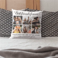 1pc Best Friend Gift Photo Collage Pillow Case Pillow Or Cover Personalized Cushion Throw Pillow Case Custom Pillowcase, Customization, Real Person Homemade Birthday Gifts