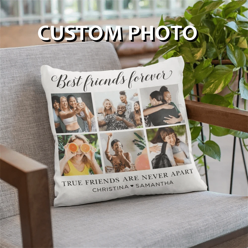 1pc Best Friend Gift Photo Collage Pillow Case Pillow Or Cover