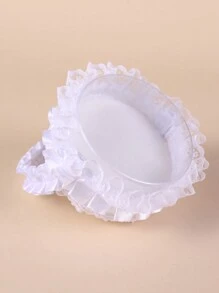 1 件结婚戒指枕头、迷你花童手持心形戒指枕头、珍珠蕾丝蝴蝶结戒指盒首饰盒、订婚戒指架、求婚戒指展示架（不含戒指） - 白色 - 查看 10