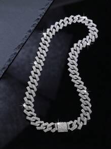 1入組嘻哈時尚冰晶15.5mm項鍊和手鍊，男女適用，時尚，適合男士作為禮物 - 5331FG - 查看 10