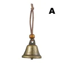 1 件金属巫婆风铃，带绳和木珠，古铜色复古风铃风格，波西米亚风格房间的家居装饰，万圣节和圣诞节装饰，古董黄铜工艺品和装饰配件