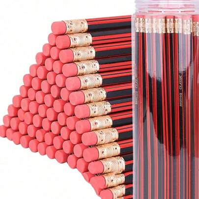 10入組兒童素描鉛筆套裝，內含橡皮，六角形HB鉛筆，適用於學校禮物和學習文具