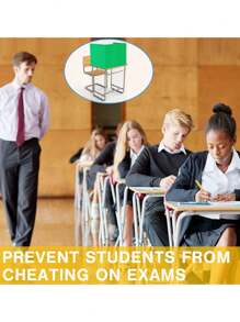 4pcs Colorful Student Desk Partitions - Durable Waterproof Plastic Learning Shelf Partitions, Classroom Folders For Teachers' Supplies, Easy To Clean Plastic Privacy Shield Folders For Student Desk. - Multicolor - View 8