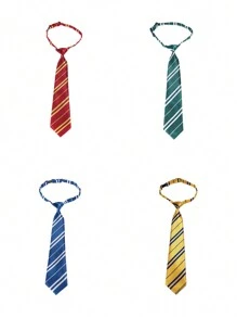 1pc Kids' Multi-Colored Stripe & Print Preppy Necktie - Multicolor - View 1
