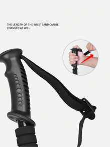 Un bastón de senderismo con mango recto, bastón de senderismo al aire libre, diseño retráctil plegable multiusos ultra ligero, adecuado para hombres, mujeres, personas mayores, senderismo, escalada, que hace que la exploración sea talla grande fácil, adecuado para altura de 150 cm a 195 cm