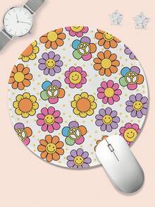 Bohemian Style Daisy Floral Mouse Pad - Soft, Smooth,  - Office Desk Essential - Simple Yet Perfect. - Multicolor - View 2