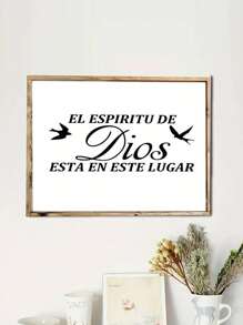1 Peça Pintura de Lona Espessada, Pôster Cristão Espanhol, Bíblia de Deus, Decoração de Arte de Parede para Quarto, casa e sala, Sem Moldura - Preto e Branco - Visão 4