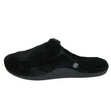 Isotoner Men's Microterry Open Back Clog Slippers - Black - View 2