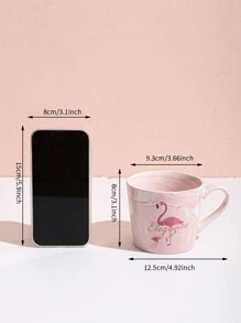 1 件全新大理石陶瓷杯，创意火烈鸟设计，适用于茶、咖啡、牛奶、果汁，非常适合家庭、客厅、早餐、婚礼、派对、礼物、生日、圣诞节 - 灰色 - 查看 5