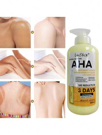 500 毫升 AHA VC 皮肤舒缓 Crema Corpo Intensa Idrossiacidi 维生素 C & E Lozione Schiarente Idratante Cura Della Pelle，母亲节礼物，送给她的礼物，节日礼物