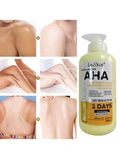 500ml AHA VC Skin Relief Crema Corpo Intensa Idrossiacidi Vitamina C & E Lozione Schiarente Idratante Cura Della Pelle,Mother's Day Gift,Gifts For Her ,Festive Gifts