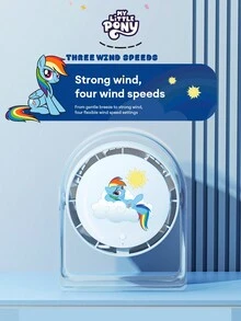 MLP-ZF01 Rainbow Dash 可爱卡通 USB 台式无叶风扇，4 档可调大功率空气循环，静音运行，电池寿命长，适合办公室/宿舍/户外使用 - 藍色 - 查看 8