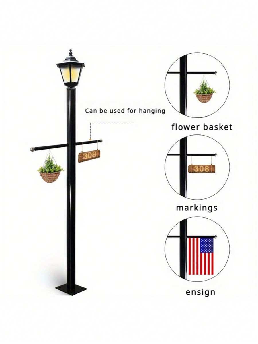 3 Piece Lamp Post Cross Arm, Handle Replacement Steel Cross Arm Ladder