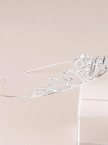 1件时尚优雅水晶皇冠发饰，适合女性日常装饰、服装搭配、约会、派对、节日礼物[皇冠形状随机]