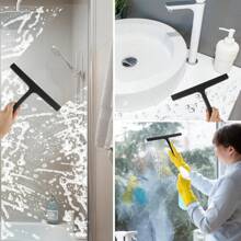 1 Psc, Vòi hoa sen vắt cho cửa kính,Giá đỡ dụng cụ lau kính vòi hoa sen bằng silicon,Vắt đa năng có móc cho cửa phòng tắm, cửa sổ, gương, gạch và kính xe hơi - màu đen - Xem 1