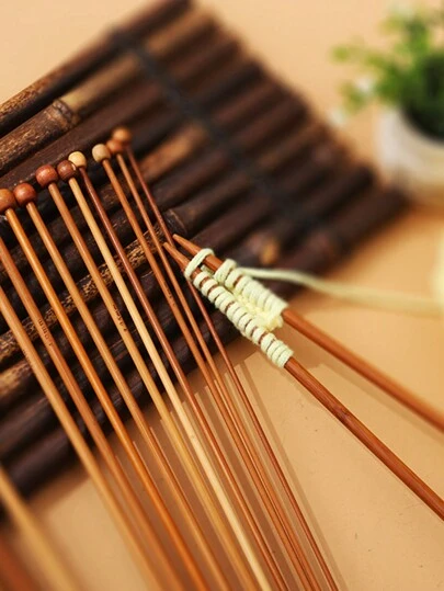 35cm Single Point Knitting Needles Set/Carbonized Bamboo Knitting Needles (2pcs) 2.0mm-2.25mm-2.5mm-2.75mm-3.0mm-3.25mm-3.5mm-3.75mm-4.0mm-4.5mm-5.0mm-5.5mm-6.0mm-6.5mm-7.0mm-8.0mm-9.0mm-10.0mm
