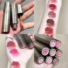 Pintalabios mate y brillo de labios, color de labios de tono nude marrón resistente al agua y de larga duración - Color05# - Ver 4