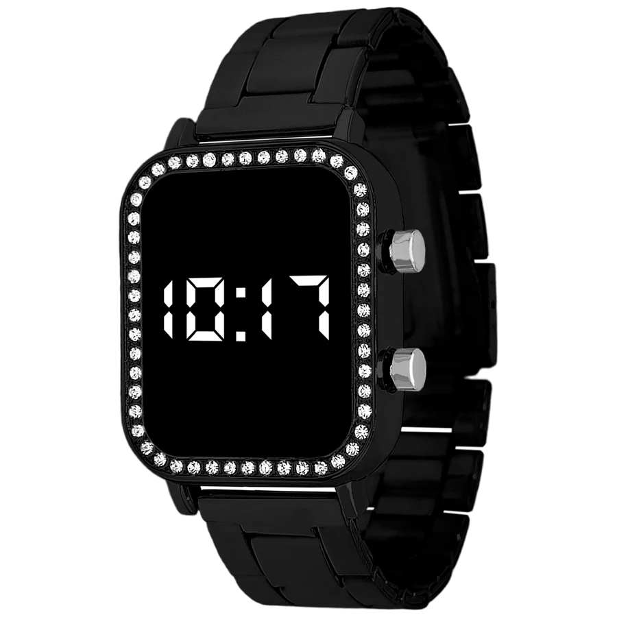 Women Digital Watches - 黑色 - 查看 1