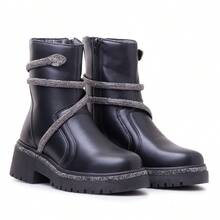 Women Mid-Calf Boots - 黑色 - 查看 7
