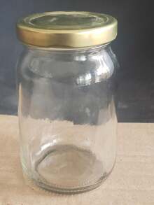 12 Frascos Tarros De Vidrio Conservas 250 Ml Tapa Dorada o Blanca - Dorado - Ver 2