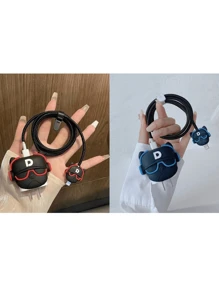 Charger Protector Case, Portable Charger Cover For 20W Compatible With IPhone USB C Cable, Lightning Cable Cover, Cute Cartoon 3D Design Power Adapter Case For Charging Cable Protector - Multicolor - View 3