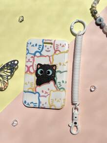 1 szt. Uroczy wzór kota ABS Przenośny pokrowiec na kartę fotograficzną Organizer na karty dla mężczyzn i na co dzień i do szkoły Etui na karty Etui na karty Etui na karty Portfel Wizytownik Etui na karty kredytowe Etui na karty identyfikacyjne Etui na karty damskie Portfel na karty dla kobiet