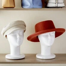 1個泡沫假髮模型，女性聚苯乙烯模特頭假髮支架化妝品模型頭假髮展示架，適用於款式、模型、展示頭髮、帽子、假髮、面具、沙龍和旅行 - 白色 - 查看 5