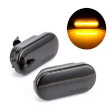 2 pzs Led Secuencial  Cuarto Direccional Lateral VW Jetta Golf Polo Bora Lupo Passat Vento SEAT Ibiza Toledo Cordoba Leon Fiesta Focus Fusion Vmingo Mexico - Amarillo - Ver 6
