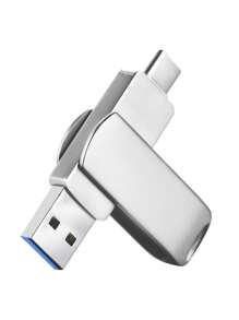 E8 Type-C USB 3.0 32/64/128/256GB USB 閃存盤 - 銀色 - 查看 1