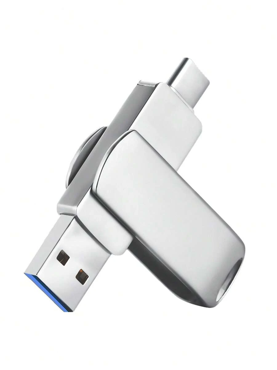 E8 Type-C USB 3.0 32/64/128/256GB USB 閃存盤 - 銀色 - 查看 1