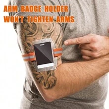 Brazalete deportivo resistente al agua con soporte para tarjeta de identificación - Naranja - Ver 1