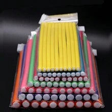10 pièces Outil de frisage flexible et facile à utiliser, fer à friser en mousse douce, couleur aléatoire. Rouleaux à cheveux, boucles sans chaleur, friseur, produits et accessoires capillaires pour salon de coiffure, essentiels de voyage, rentrée scolaire, vacances, accessoires capillaires pour femmes